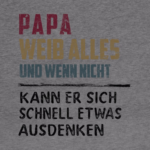 PAPA WEIB ALLES UND WENN NICHT KANN ER SICH SCHNELL ETWAS AUSDENKEN by BonnyNowak